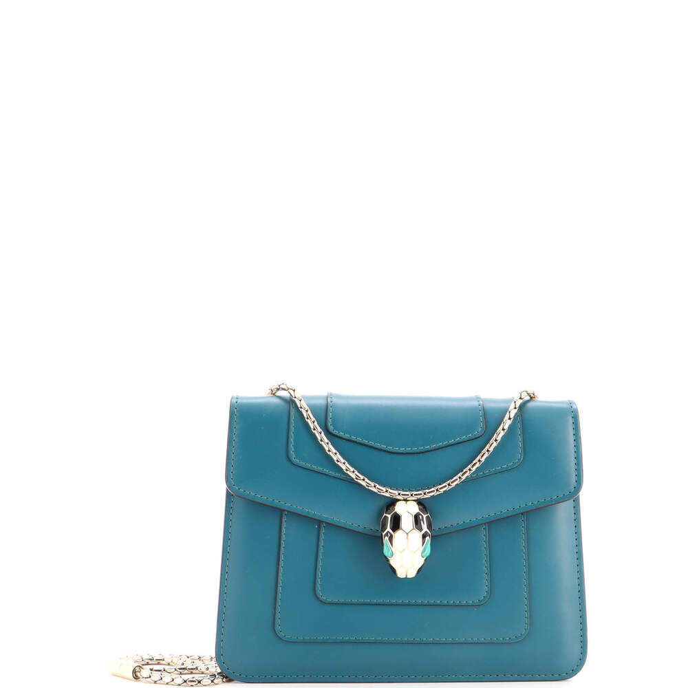 Bvlgari Small Serpenti Forever Square Shoulder Bag Leather